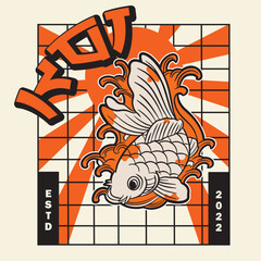 Free Vector | Flat design koi fish logo design	
