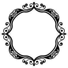 Decorative corners and dividers frame silhouette vector illustration