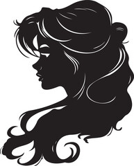 Cartoon black silhouette kids 