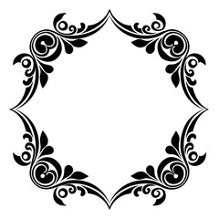Decorative corners and dividers frame silhouette vector illustration