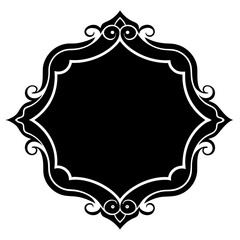 Decorative corners and dividers frame silhouette vector illustration