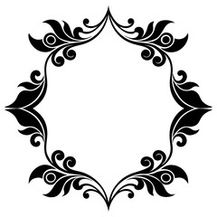 Decorative corners and dividers frame silhouette vector illustration
