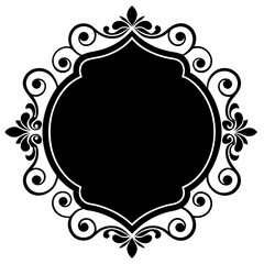 Decorative corners and dividers frame silhouette vector illustration