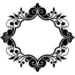 Decorative corners and dividers frame silhouette vector illustration