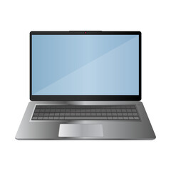 Modern realistic laptop vector illustration