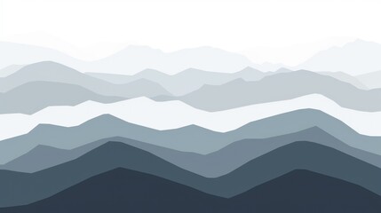 Abstract Mountain Range Illustration