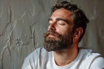 Fototapeta premium Bearded Man Relaxing