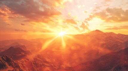 Golden Hour Mountain Landscape