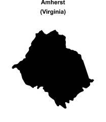 Amherst County (Virginia) blank outline map