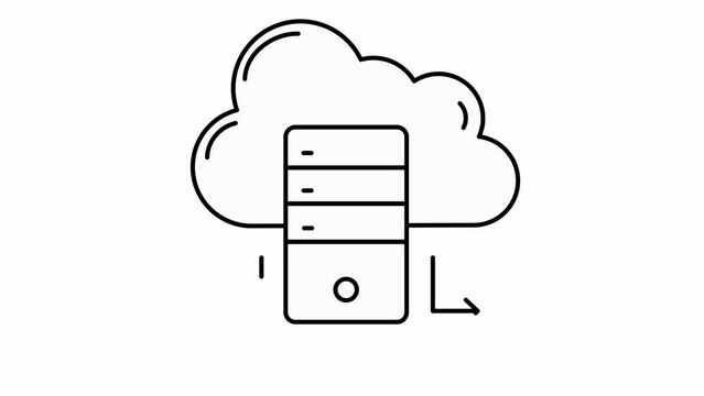 Cloud VPN Dedicated Server animated video, Enterprises Remote Storage animation, Cloud computing and Internet hosting services footage,  Web Services Clip