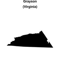 Grayson County (Virginia) blank outline map