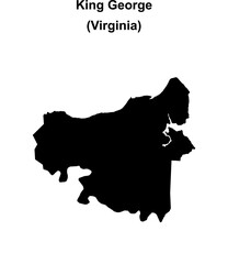King George County (Virginia) blank outline map
