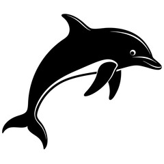 Elegant Dolphin Vector Illustration for Marine Life Enthusiasts