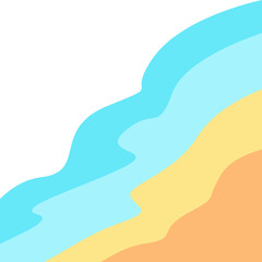 Beach background illustration. Suitable use for design frame, photo frame mockup, illustration element, social media post, and more