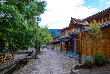 Shuhe Old Town - Lijiang - Yunnan, China. Old Naxi town, rebuild at the end of the 90's after an earthquake.