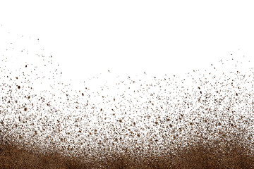 mud splash isolated transparency background.