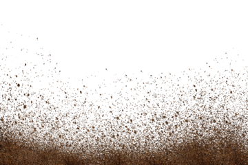 mud splash isolated transparency background.