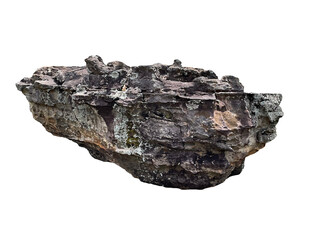 Rock isolated transparency background.