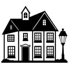 house with lantern icon vector illustration