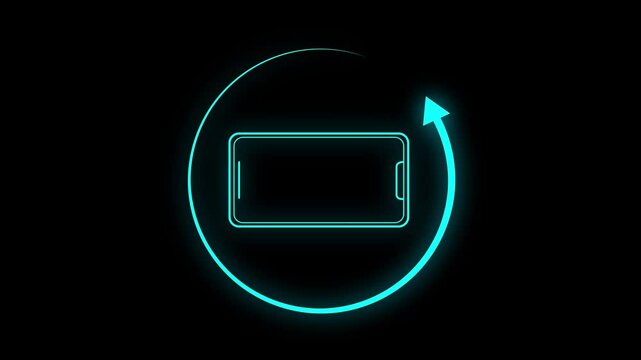 Turn you Smart phone rotate device screen, Phone flip sign, Phone Rotation animation. Animation of Please Rotate Your Phone to Landscape 90 Rotation for Better Experience.
