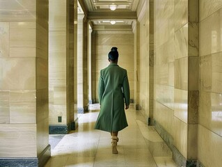 Naklejka premium businesswoman on the way to work