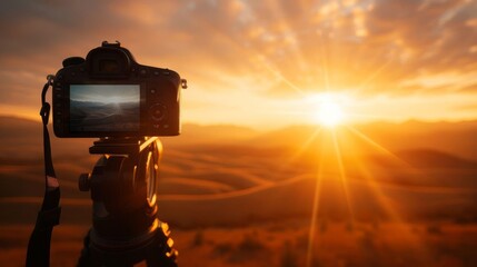 Adventurous Travel Vlogger Capturing Vibrant Scenery