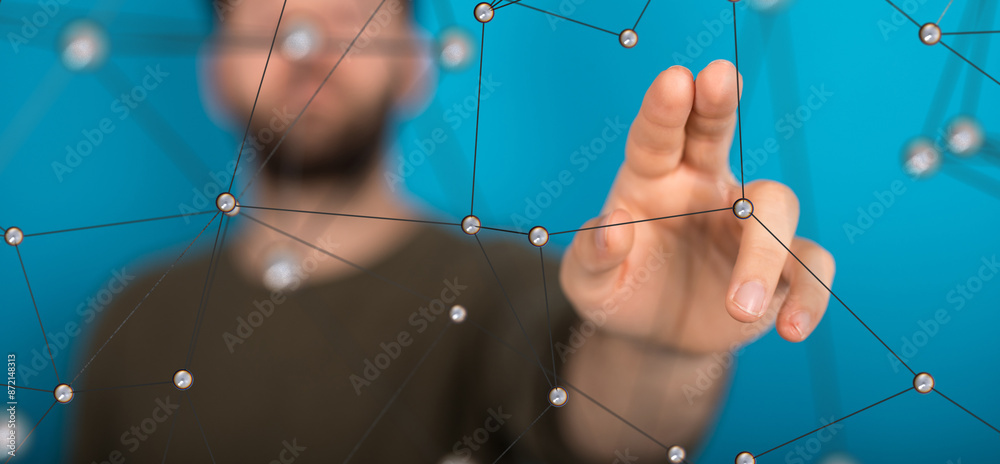 Poster touch Futuristic wave, Futuristic data stream