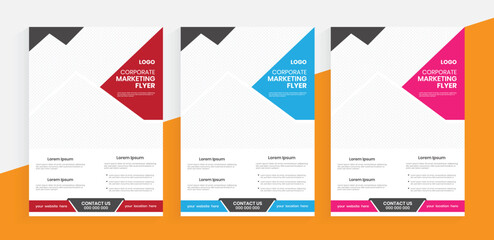 Corporate business marketing a4 flyer design, one-page print case study flier template, advertising promotional leaflet design, publication handout layout.
