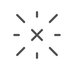 Reject related icon outline and linear vector.	
