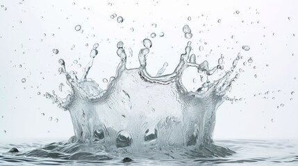 Water splash on white background