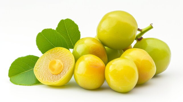 Kakadu plum fruit on white background