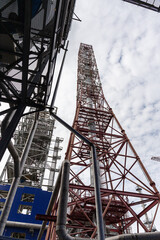 metal structures of an industrial enterprise under construction