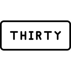 Thirty Icon