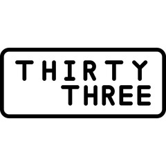 Thirty Three Icon