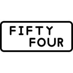 Fifty Four Icon