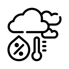 humid line icon