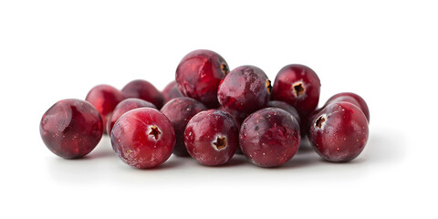 Cranberris berries on a white background