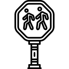 School Crossing Sign Icon