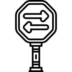 Two Way Traffic Sign Icon