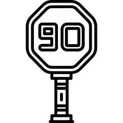 Maximum Speed Sign Icon