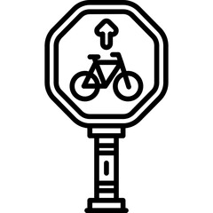 Bike Lane Sign Icon