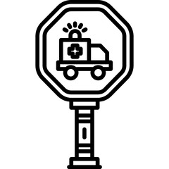 Emergency Vehicles Only Sign Icon