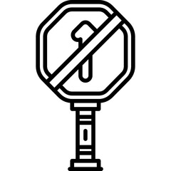 No Through Traffic Sign Icon