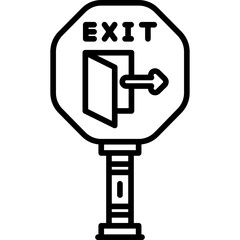 Exit Number Sign Icon