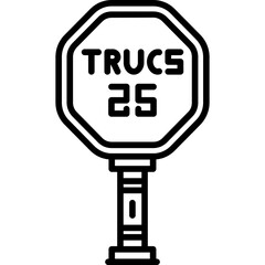 Truck Speed Limit Sign Icon
