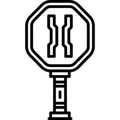 Narrow Shoulder Sign Icon