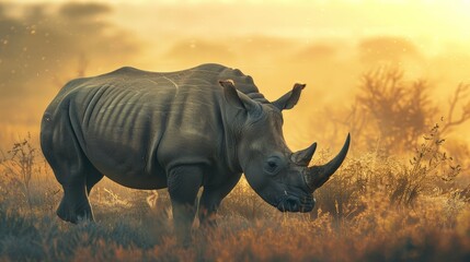 Obraz premium Picture of a rhino. World Rhino Day.