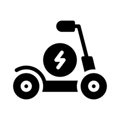 Electric Scooter glyph icon
