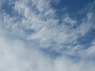 Blue  sky with feathery clouds