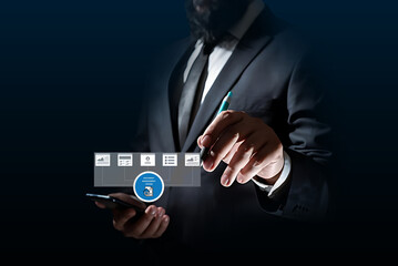 document management system DMS is utilized for enterprise content management, enabling businessmen to manage digital documents, data, and workflows using cloud technology.